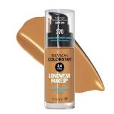 FACTORY SEALED - Revlon Liquid Foundation, ColorStay Face Makeup for Normal & Dry Skin, SPF 20, Longwear Medium-Full Coverage with Natural Finish, Oil Free, 370 Toast, 1 Fl Oz