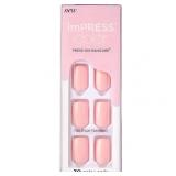 FACTORY SEALED - KISS imPRESS Color Press on Nails  Pick me Pink  Pink  Short Squoval  30 Count