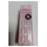 FACTORY SEALED - KISS imPRESS Color Press on Nails  Pick me Pink  Pink  Short Squoval  30 Count
