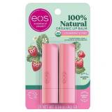 FACTORY SEALED - eos 100% Natural & Organic Strawberry Sorbet Lip Balm - 0.28oz/2pk