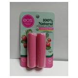 FACTORY SEALED - eos 100% Natural & Organic Strawberry Sorbet Lip Balm - 0.28oz/2pk