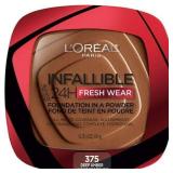 FACTORY SEALED - L Oreal Paris Infallible Fresh Wear 24 Hr Liquid Foundation Makeup  375 Deep Amber  1 fl oz
