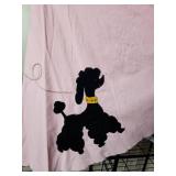 Pink Poodle Skirt with Black Applique and Ribbons (S-M)
