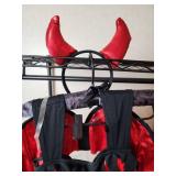 She Devil Costume with Horns and Accessories