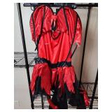She Devil Costume with Horns and Accessories