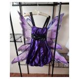 Purple Fairy Costume with Glitter Wings ( Junior 3)