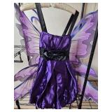 Purple Fairy Costume with Glitter Wings ( Junior 3)