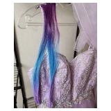 Purple Princess Dress with Hair Extensions (S)