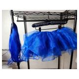 Royal Blue Tulle Dance Tutu Costume with Blue Wig