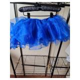 Royal Blue Tulle Dance Tutu Costume with Blue Wig