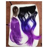 Purple Ombre Clip-in Hair Extensions Set