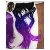 Purple Ombre Clip-in Hair Extensions Set