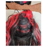 Gothic Red and Black Streaked Wig