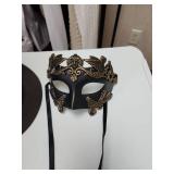 Victorian Masquerade Hat and Mask Set
