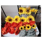 Artificial Sunflowers and Chrysanthemums