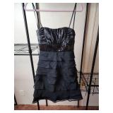 Black Cocktail Dress with Sequins Size 3/4