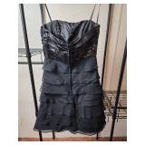Black Cocktail Dress with Sequins Size 3/4