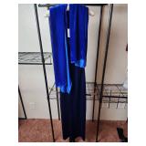 Royal Blue Velvet Evening Dress Size Small