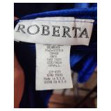 Royal Blue Velvet Evening Dress Size Small