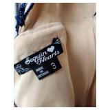 Sequin Hearts Navy Blue Lace Cocktail Dress Size 3