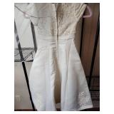 Elegant White Wedding Dress with Lace Bodice Childs Size 4