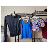 Athletic Wear Bundle - Jacket, Tank & Psychedelic Print Top Size Small