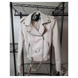 Truth by Republic Cream Leather Moto Jacket XS/TP