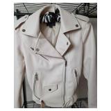 Truth by Republic Cream Leather Moto Jacket XS/TP