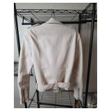 Truth by Republic Cream Leather Moto Jacket XS/TP