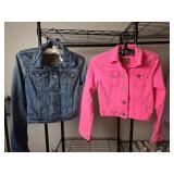 Hollister Denim Jackets - Classic Blue & Hot Pink Size Small and X-Small