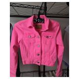 Hollister Denim Jackets - Classic Blue & Hot Pink Size Small and X-Small