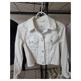 Hollister Denim Jackets - Black and White X-Small