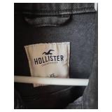 Hollister Denim Jackets - Black and White X-Small