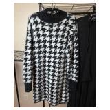 SO Brand Houndstooth Sweater Dress & Black Maxi Dress Set Size Smalls