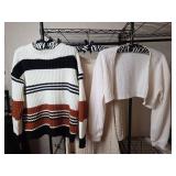 Zesica Color Block Knit Sweater Size Small and 2 White Sweaters Size Small