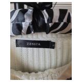 Zesica Color Block Knit Sweater Size Small and 2 White Sweaters Size Small