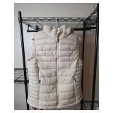 Mightnightsun Quilted Puffer Vest with Removable Hood Medium