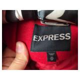 Express Red Wool Blend Trench Coat XS