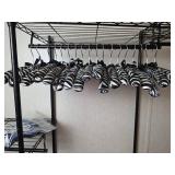 (18) Zebra Print Fabric Hangers Collection