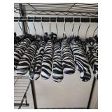(18) Zebra Print Fabric Hangers Collection