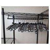 Black and White Striped Padded Hangers 16ct