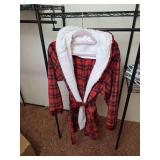 Colsie Red Buffalo Plaid Sherpa-Lined Robe Size XS/S