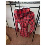 Colsie Red Buffalo Plaid Sherpa-Lined Robe Size XS/S