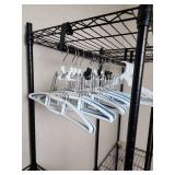 15 Swivel Top Plastic Hangers and 12 White Clip In Pants Hangers