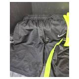 2 Pair Nike Shorts (Adult S) and Neon Nike Shirt (XL)