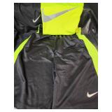 2 Pair Nike Shorts (Adult S) and Neon Nike Shirt (XL)