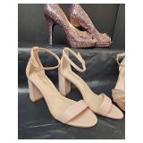 Designer Evening Shoes Collection - Glitter & Nude 7.5