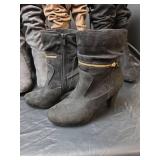 (3) Slouchy Suede Over the Knee Boots and Ankle Boots Size 8