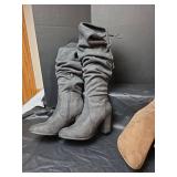 (3) Slouchy Suede Over the Knee Boots and Ankle Boots Size 8