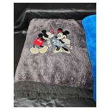 Disney Mickey and Minnie Mouse Winter Plush Throw Blanket and Halstead Dragons Light Blanket